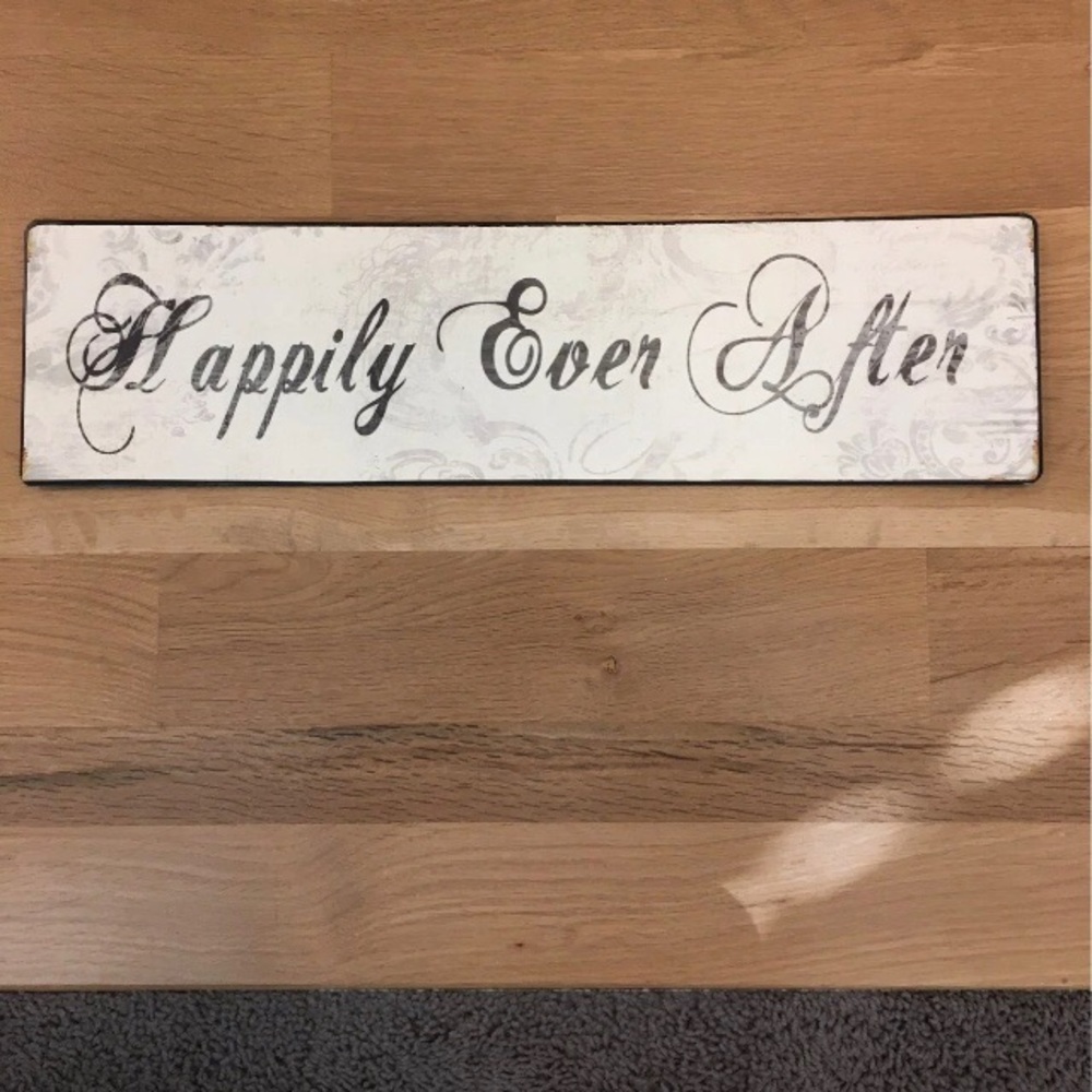 Happily Ever After Metal Wall Art Sign